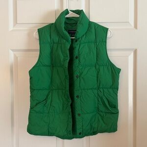 Lands' End Vibrant Green Quilted Vest